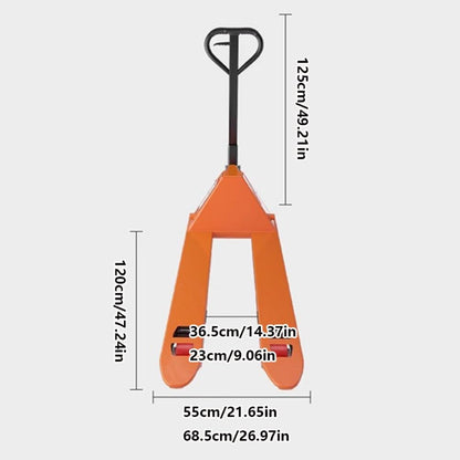 Pallet Jack 5000kg Manual Hydraulic Lift Pallet Jack Hand Forklift Nylon Wheel Unloading Truck(68.5cm)