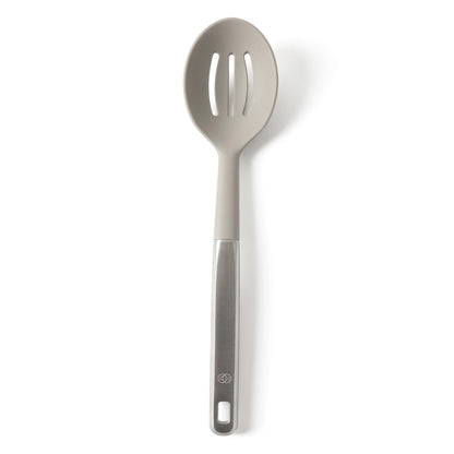 Calphalon Prime Stainless Steel Slotted Kitchen Spoon/Skimmer W/Taupe Silicone Head