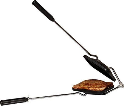 Non Stick Gas Toaster Sandwich Maker Pan, Double Sided Pressure Pan with Handles for Toasted Sandwich Snack