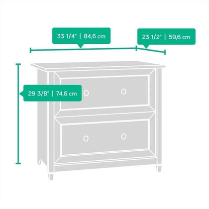 BOWERY HILL 2 Drawers 29.37" Lateral Black Engineered Wood Filing Cabinet Easy Assembly Stationary Legal/Letter Size for Home, Office