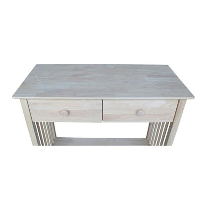 International Concepts Unfinished Wood Mission Styled Console