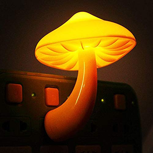AUSAYE Sensor LED Night Light Plug in Wall Lamp, Energy Saving NightLight Cute Mushroom Night Lights for Adults Kids Bedroom,Bathroom,Toilet, Stairs, Kitchen,Hallway Corridor Warm White