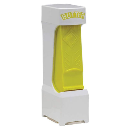 Tao Xiong Simple One Click Stick Butter Cutter - Butter Cheese Cutter - Butter Dispenser to Store Butter for Making Bread, Cakes, Cookies (Yellow)