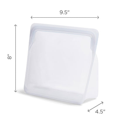 Stasher Silicone Reusable Storage Bag, Stand-Up Mega Bag, Reusable Freezer Bags, Microwave, Dishwasher, Oven Safe, Sous Vide, Premium Lunch Container, Eco Friendly, Food Storage Bags, 104 oz, Aqua