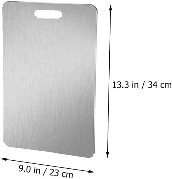 Yardwe Stainless Steel Cutting Board, Extra Large Metal Kitchen Chopping Board, Marble Dough Board