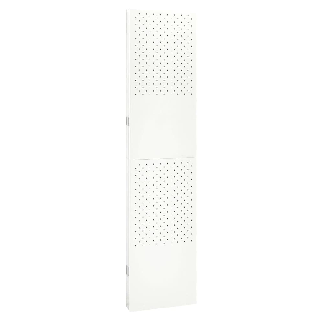 Outdoor/Indoor Room Divider, Room Screen Divider Wall Protection Privacy Furniture Indoor Bedroom, 4-Panel Room Divider White 63"x70.9" Steel