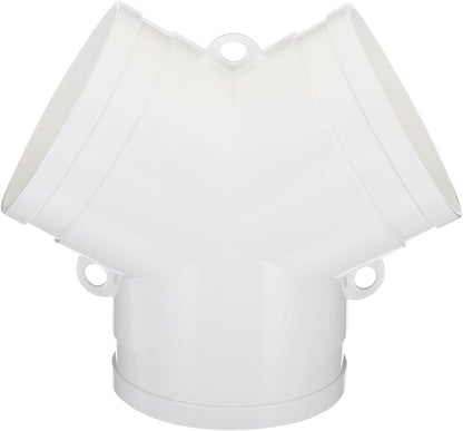 PATIKIL 4 Inch Y Connector Duct Splitter, 3 Way Air Vent Hose Adapter for Dryer Exhaust Fan HVAC Systems, White
