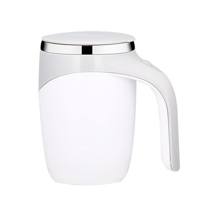 XIHUADOU Self Stirring Mug, Mixing Coffee Mug Automatic Magnetic Stirring Coffee Cup Stainless Steel Cup Hot Drink Stirrer for Hot Cocoa,Chocolate,Mocha,Matcha,Milo(COLOR:White)