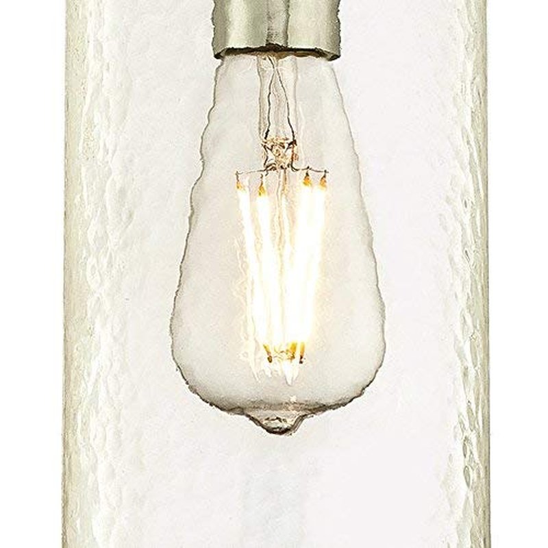 Westinghouse Lighting 6329000 Carmen One-Light Indoor Mini Pendant, Brushed Nickel Finish with Clear Textured Glass