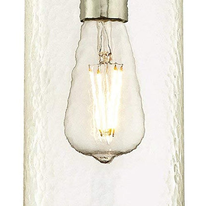Westinghouse Lighting 6329000 Carmen One-Light Indoor Mini Pendant, Brushed Nickel Finish with Clear Textured Glass