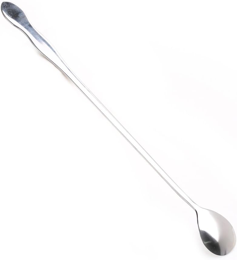 SellerWay Long Handle Spoon, 12-inch Stainless Steel Iced Teaspoon for Mixing, Set of 4