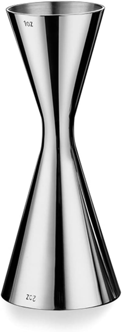 Double Cocktail Jigger with Measurements, 2 oz 1 oz Jigger for Bartending, 304 Stainless Steel Bar Tools