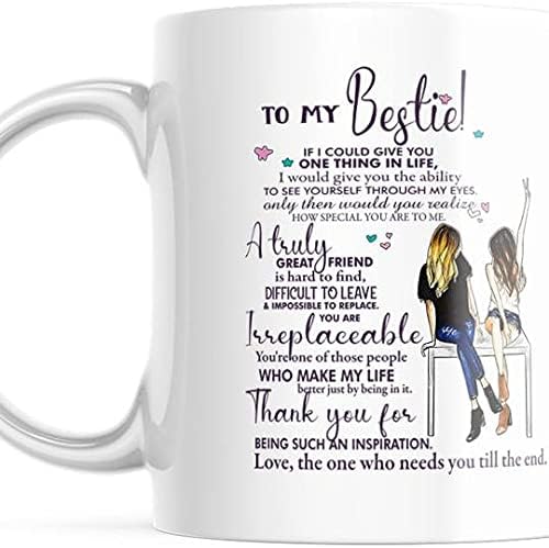 Generic To My Bestie 11OZ Coffee Mug for BFF M734, White, 11 OZ