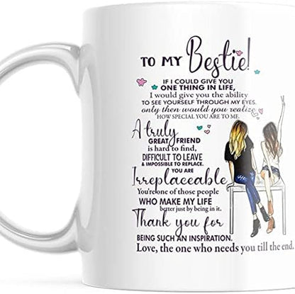 Generic To My Bestie 11OZ Coffee Mug for BFF M734, White, 11 OZ