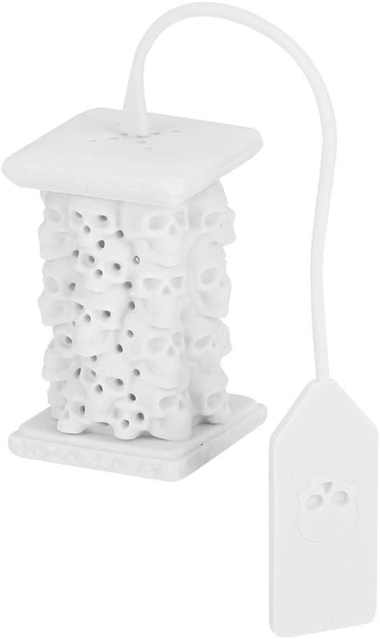 Silicone Tea Strainer, Detachable Skull Shape Loose Leaf Tea Infuser for Grain Tea Cups, Mugs, and Pots