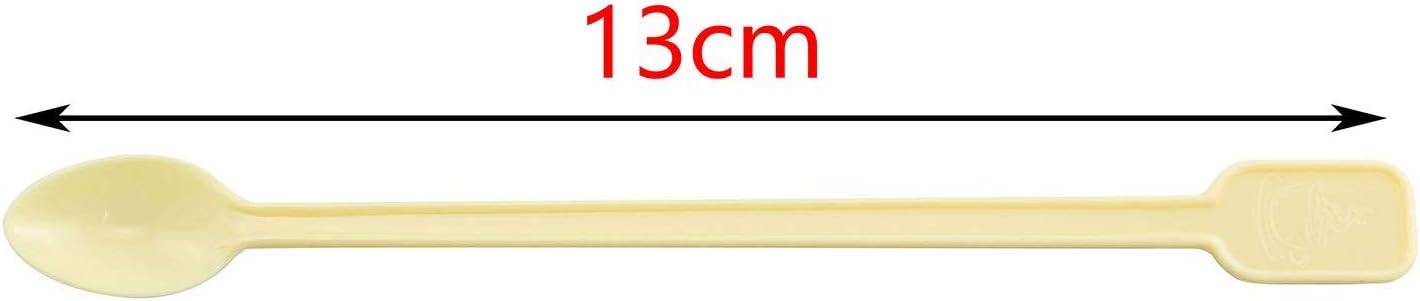 500 Pcs Disposable Plastic Coffee Tea Stirrer Spoon, Mini Stir Swizzle Sticks, Beige