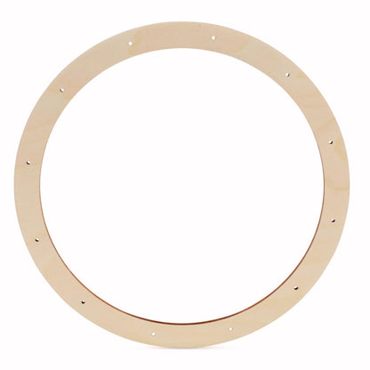 Woodpeckers Large Wreath Frame 13-inch Diameter, Pack of 1 Wood Forms, Rings for Crafts & Door With Lights