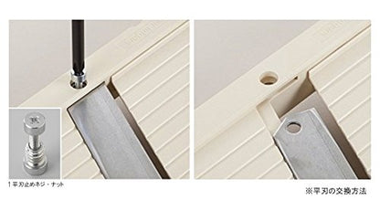 Benriner Mandoline Jumbo Slicer, Japanese Stainless Steel Blade, Beige