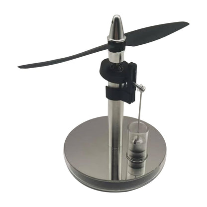 ENGINEDIY Stirling Engine Model, Two-Blade Propeller Swashplate Low-Temperature Stirling, Mini Handcrafted Cup Lid Heat Engine, Creative Desktop Decor Science Educational Set for Adults & Teens