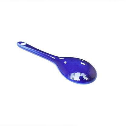 Albedel Blue 6 pcs Porcelain Egg Spoons Ceramic Spoons 4.7 inch Coffee Dessert Yogurt Tea Milky Tea