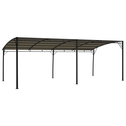 Sunshade Awning Taupe, 6x9.8 ft Outdoor Canopy with Powder-Coated Steel Frame, UV Protection for Patio, Garden, Events Lawn Structures