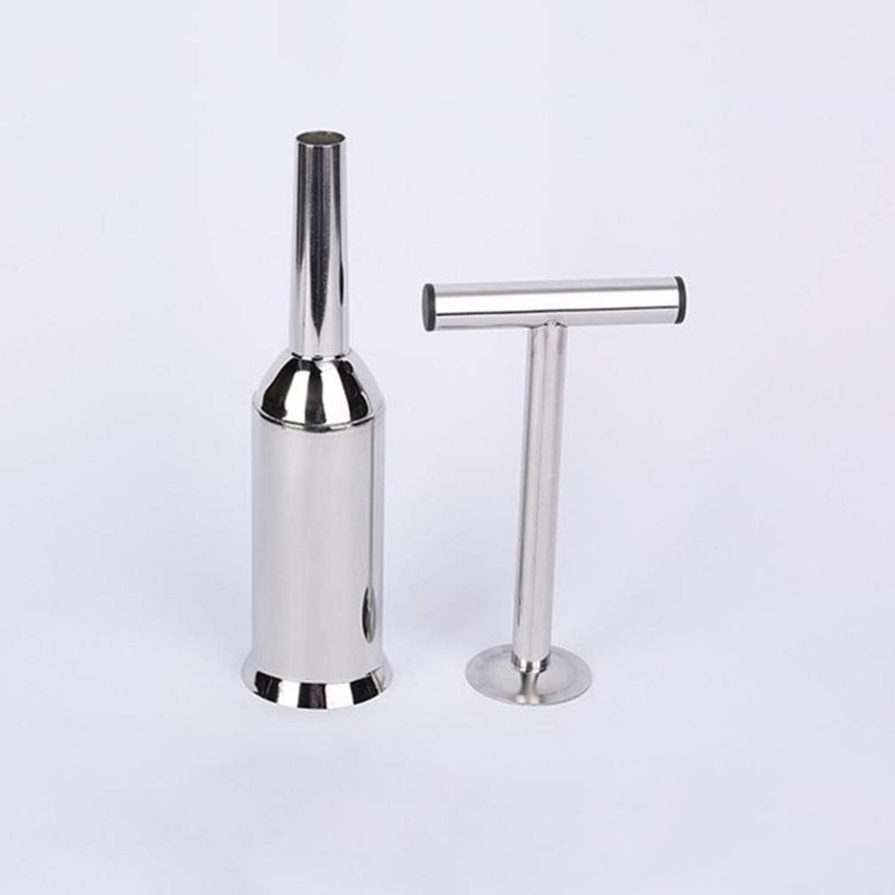 Stainless Steel Sausage Stuffer Tubes Filler Meat Filling Funnel Stuffer Tools, 28cm