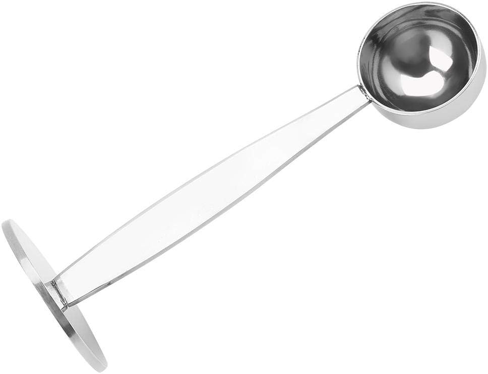Pomya Dual-purpose Coffee Spoon Bean-Powder Presser, Stainless Steel Espresso Tamper and Measuring Spoon