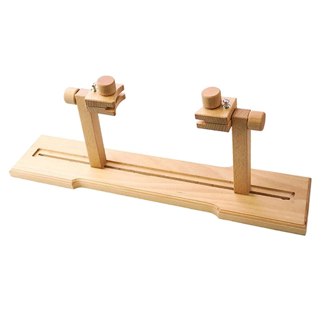 Adjustable Stitch Rack Stand, Wooden Embroidery Stitch Needlework Lap Tool -Floor Standing Tapestry Stitch