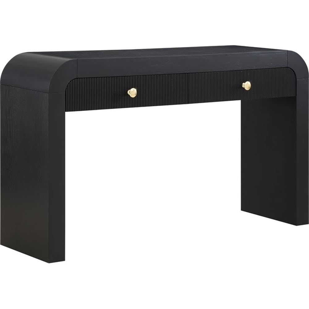 Meridian Furniture 888Black-S Artisto Collection Modern | Contemporary Rectangular Console Table, Black, 54" W x 15" D x 31.5" H