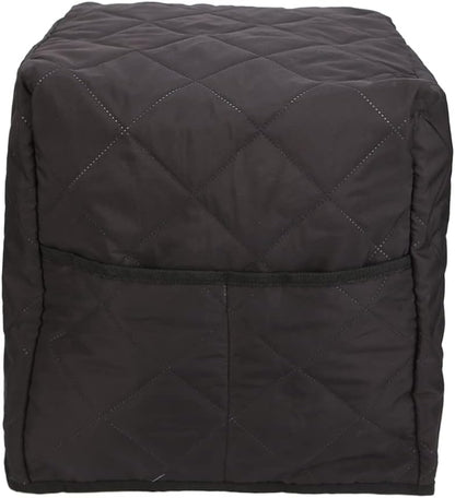 Soft Cotton Coffee Machine Dust Cover, Washable Black Cover for Home Office, 12.6 X 12.2 X 14.2 inch