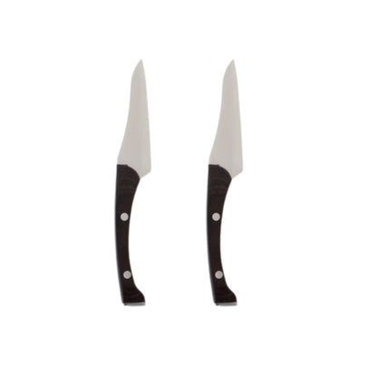 Knork Pakkawood Walnut Paring Knife, 3.5 Inch High Carbon Stainless Steel, 2 Piece Set
