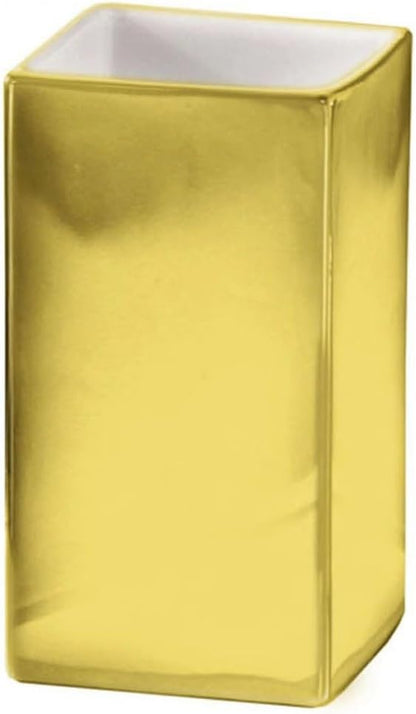 Glamour Chic Porcelain Soap Dispenser, Gold, 5.83" t X 3.86" w