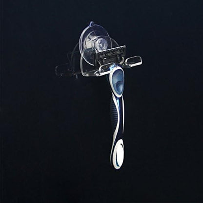 Suction Razor Holder, AOCOKCO Thick Suction Cup Hook, Transparent Reusable Hook, Set of 5 Heavy Duty Razor Holders