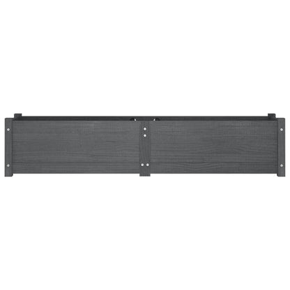 Todiikf Raised Garden Bed Set of 2 Large Gray Solid Pine Wood Planter Boxes 59" Outdoor Patio Backyard Flower Herb Vegetables