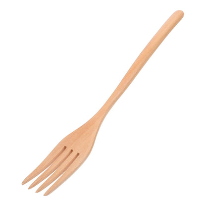 ROMISBABA Wooden Forks 22.5cm Wooden Cutlery for Eating Reusable Tasting Fork for Salad, Spaghetti, Grill, Fruit,Noodles Cooking Serving Utensil