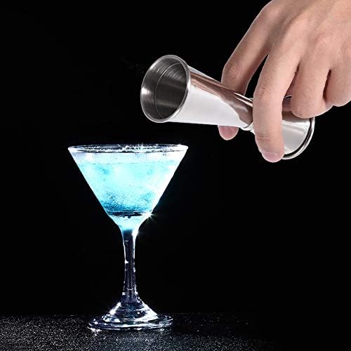 Cocktail Jigger Double Measuring Cup, Stainless Steel Shaker Tool for Various Beverages, 25ml/10ml