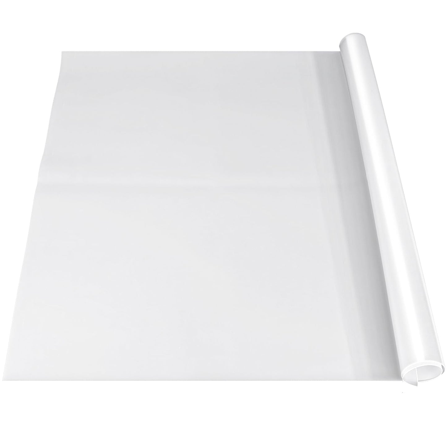 VOKOY 36x24 Inch Silicone Mat for Crafts, Extra Large Silicone Painting Mat, Clear Silicone Sheet for Kitchen Countertop, Baking, Clay, Arts - Heat resistant, Washable (White,Translucent)