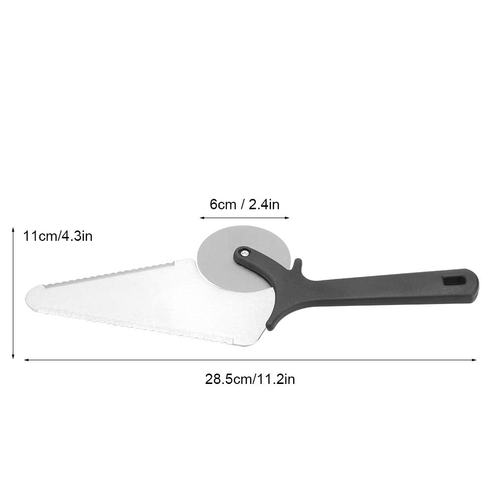 Pizza Cutter, Professional Sharp funny Classic Cutters Multifunctional Stainless Steel Pastry Pizza Wheel Cutter Shovel Spatula Tool
