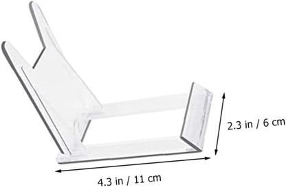 BESTOYARD 8pcs Transparent Bowl Display Easel Rack, Metal Bracket Photo Holder, Decorative Plate Stand, Storage Table
