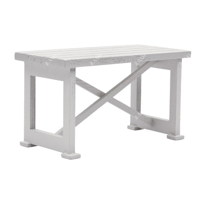 iLAND Dollhouse Furniture of Wooden Table for Doll House Garden Decor, Miniature Dollhouse Accessories Tiny Table Model on 1/12 Scale