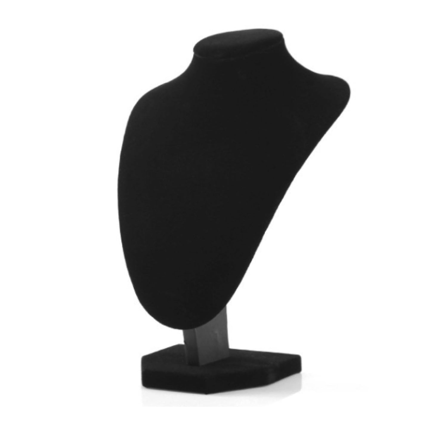 Comelyjewel Necklace Display Stand Set of 3, 8.7" Velvet Jewelry Bust for Necklaces & Earrings, Tangle-Free Organizer for Dresser, Jewelry Display for Home & Vendors (Black)