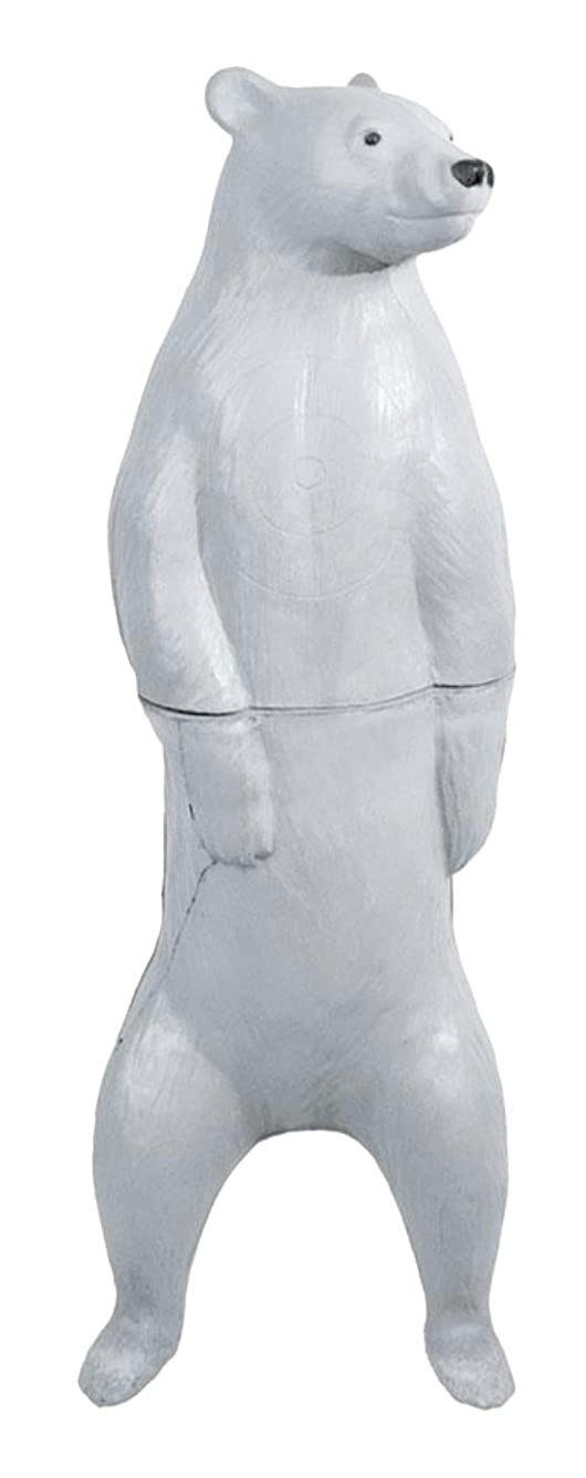 BIGshot Real Wild 3D Standing Polar Bear Archery Target - 64" Life-Size Professional Competition Target with EZ Pull Self-Healing Foam, IBO Scoring Rings