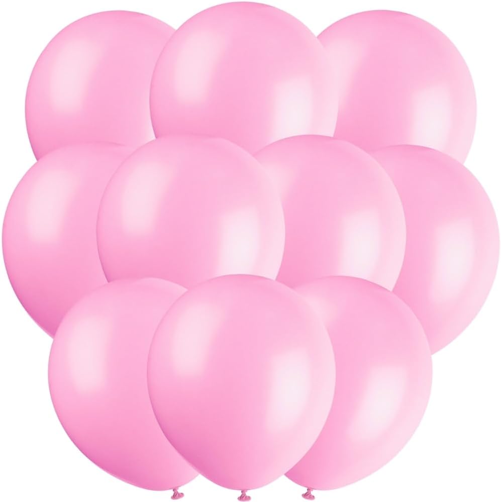 12" (10-Pack) Petal Pink Latex Balloons, - Premium-Quality & Vibrant Party Decorations, Perfect for Any Celebration