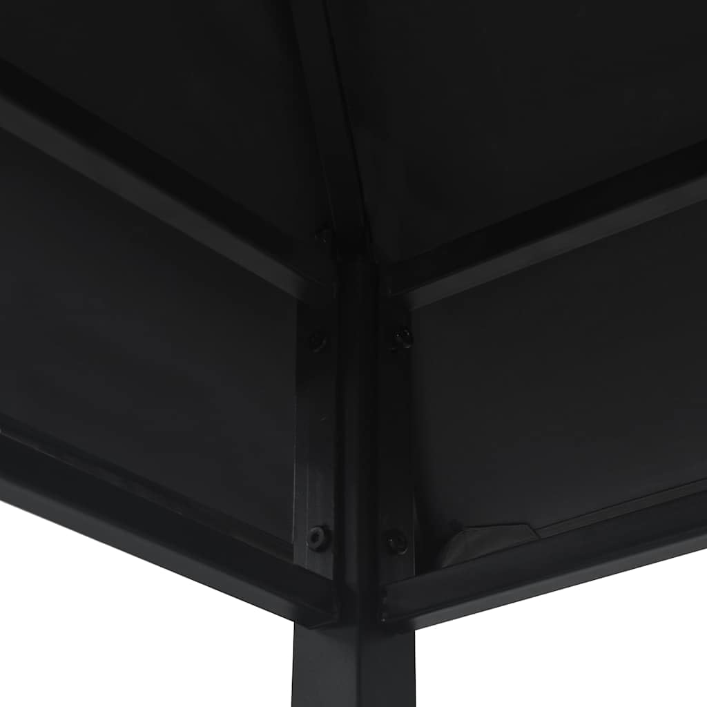 Anthracite Steel BBQ Gazebo, 94.5x59.1x100.4 inch Large Outdoor Canopy for Grilling, Flame-Retardant Polyester Fabric, Patio Tent Outdoor Structures