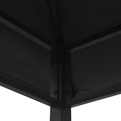 Anthracite Steel BBQ Gazebo, 94.5x59.1x100.4 inch Large Outdoor Canopy for Grilling, Flame-Retardant Polyester Fabric, Patio Tent Outdoor Structures