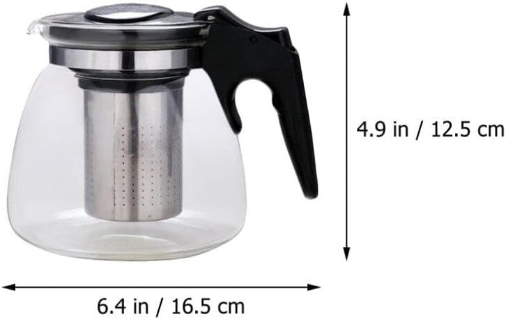 BESTOYARD 33Oz Glass Teapot, Detachable Water Kettle with Infuser for Tea and Iced Coffee Maker