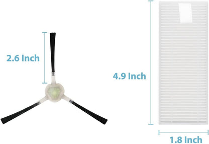 Replacement Parts Accessories Compatible with Lefant M210, M210S, M210B, M213 Robot Vacuum Cleaner Mop, 10 Brushes and