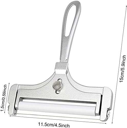 Adjustable Thickness Stainless Steel Wire Cheese Slicer, Kitchen Tool for Soft and Semi-Hard Cheeses