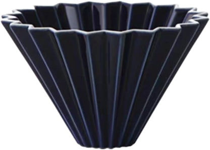 Origami Filter Cup, Ceramic Pour Over Coffee Maker, Easy Manual Brew Maker for Home, Cafe, Camping, Coffee Gifts (Black)