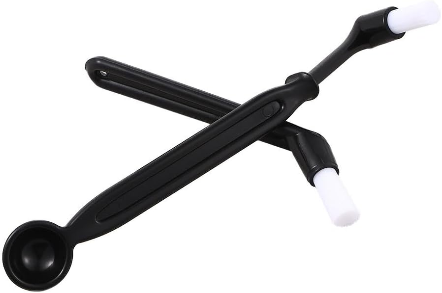 2 Pcs Coffee Machine Cleaning Brush with Spoon Tool Set for Home Kitchen